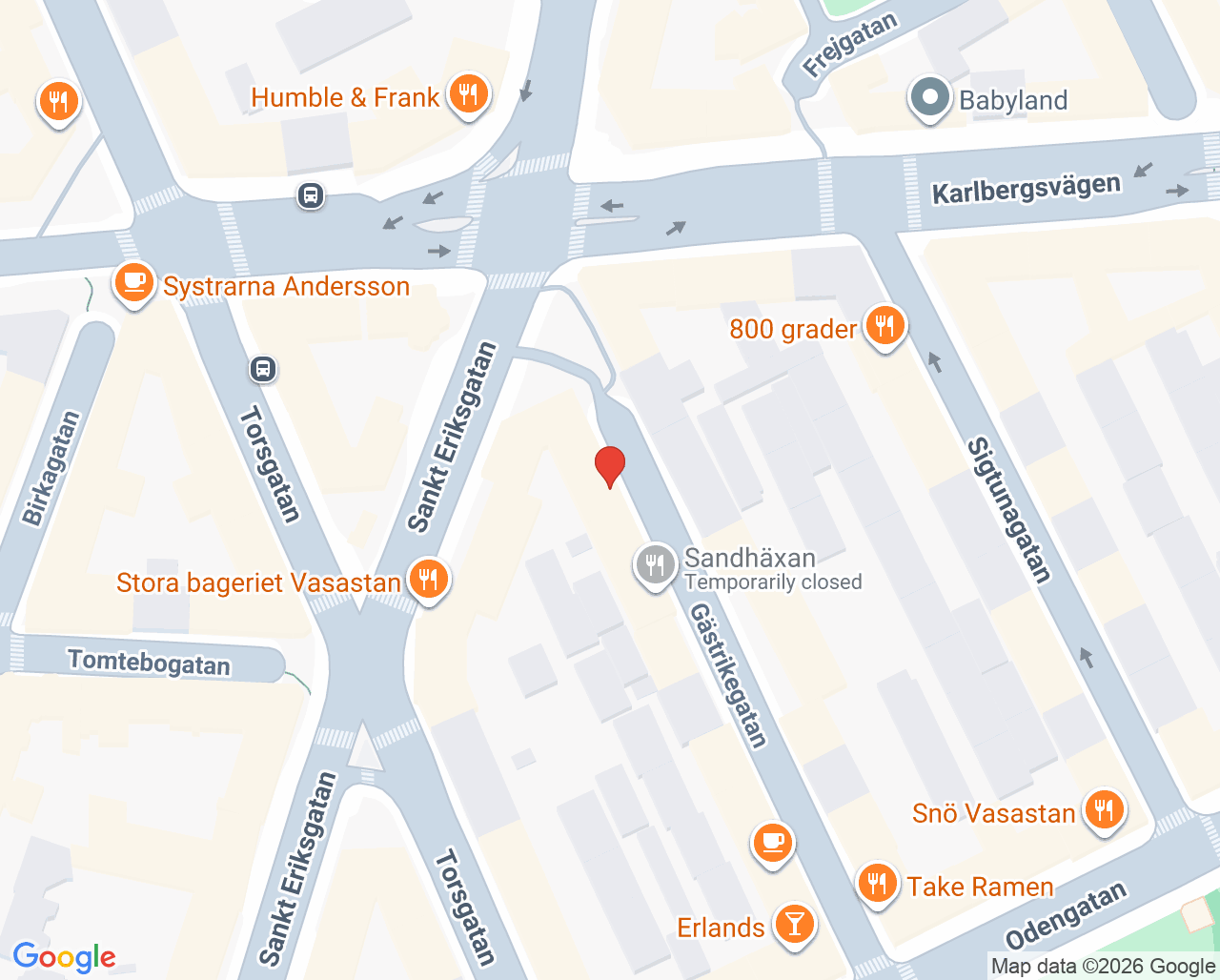 Karta till C/O Ryggkliniken