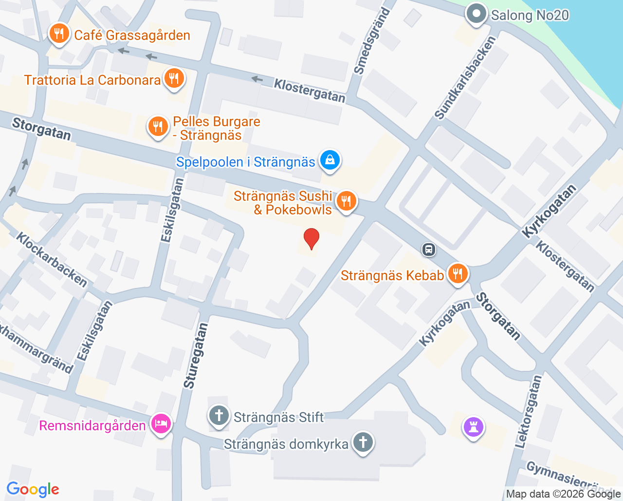 Karta till Diabetesteamet Vårdcentralen Mäster Olof Strängnäs, Strängnäs