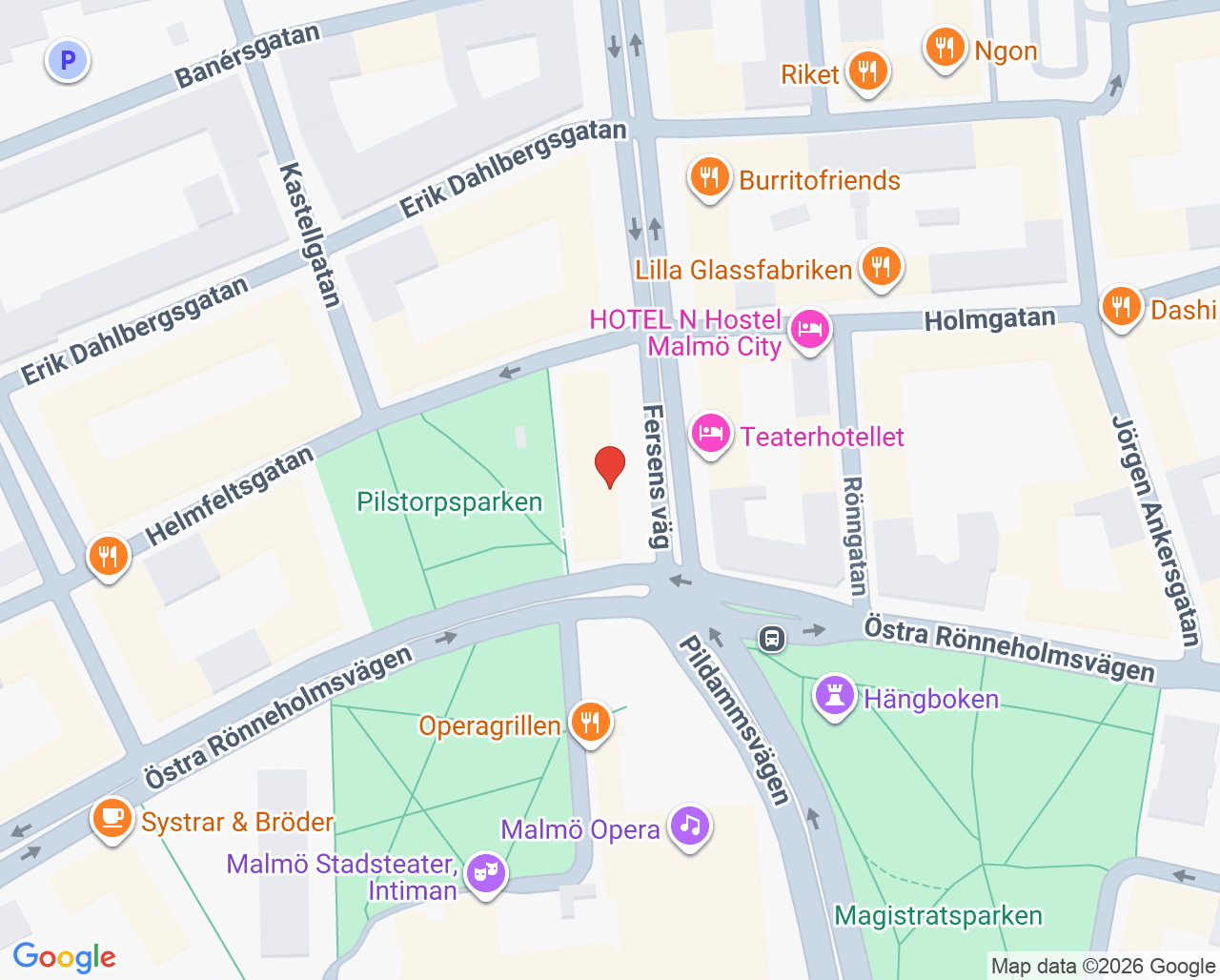 Karta till Psykolog Linnea Lindman, Malmö