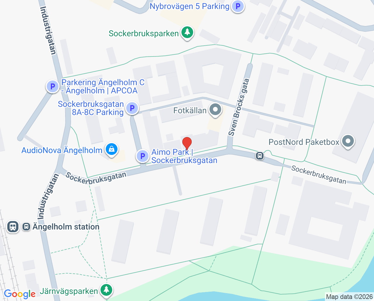 Karta till Barnmorskemottagningen Ängelholm