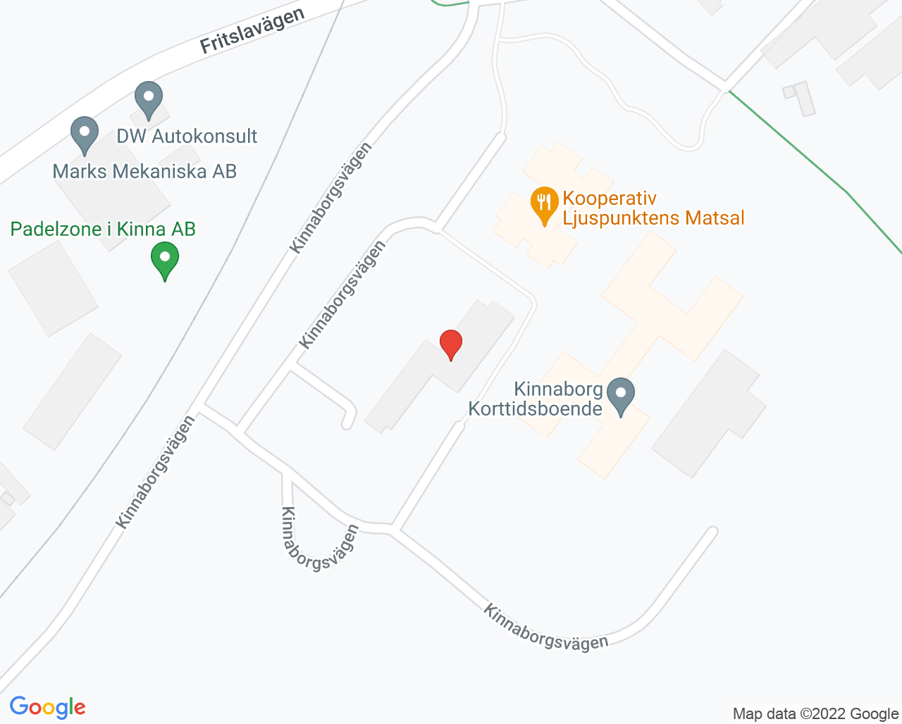 Karta till Närhälsan Kinna vårdcentral, Kinna