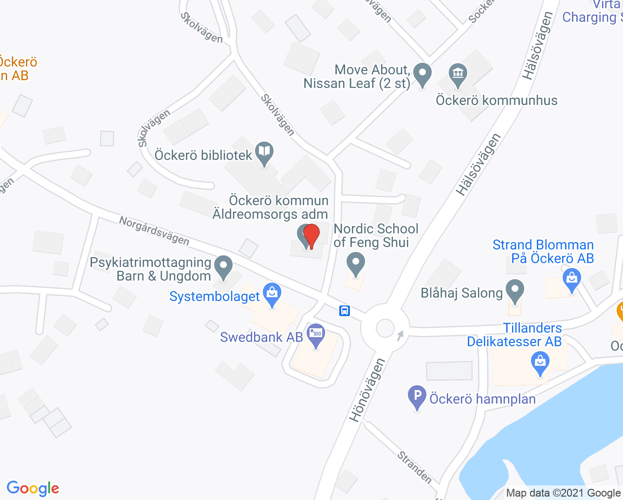 Karta till Närhälsan Öckerö rehabmottagning, Öckerö