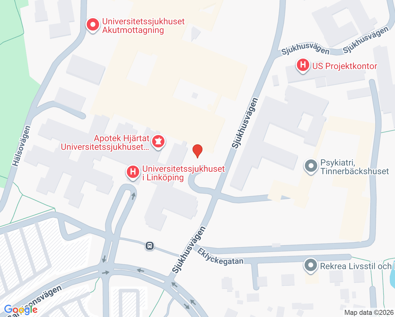 Karta till Infektionskliniken