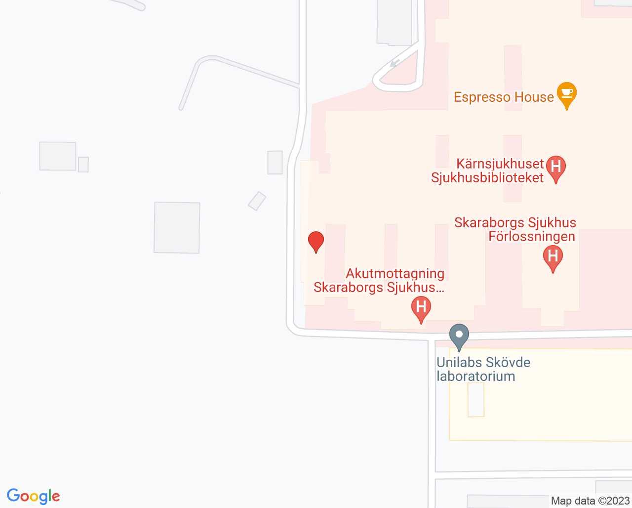 Karta till Infektionsmottagning, Skövde