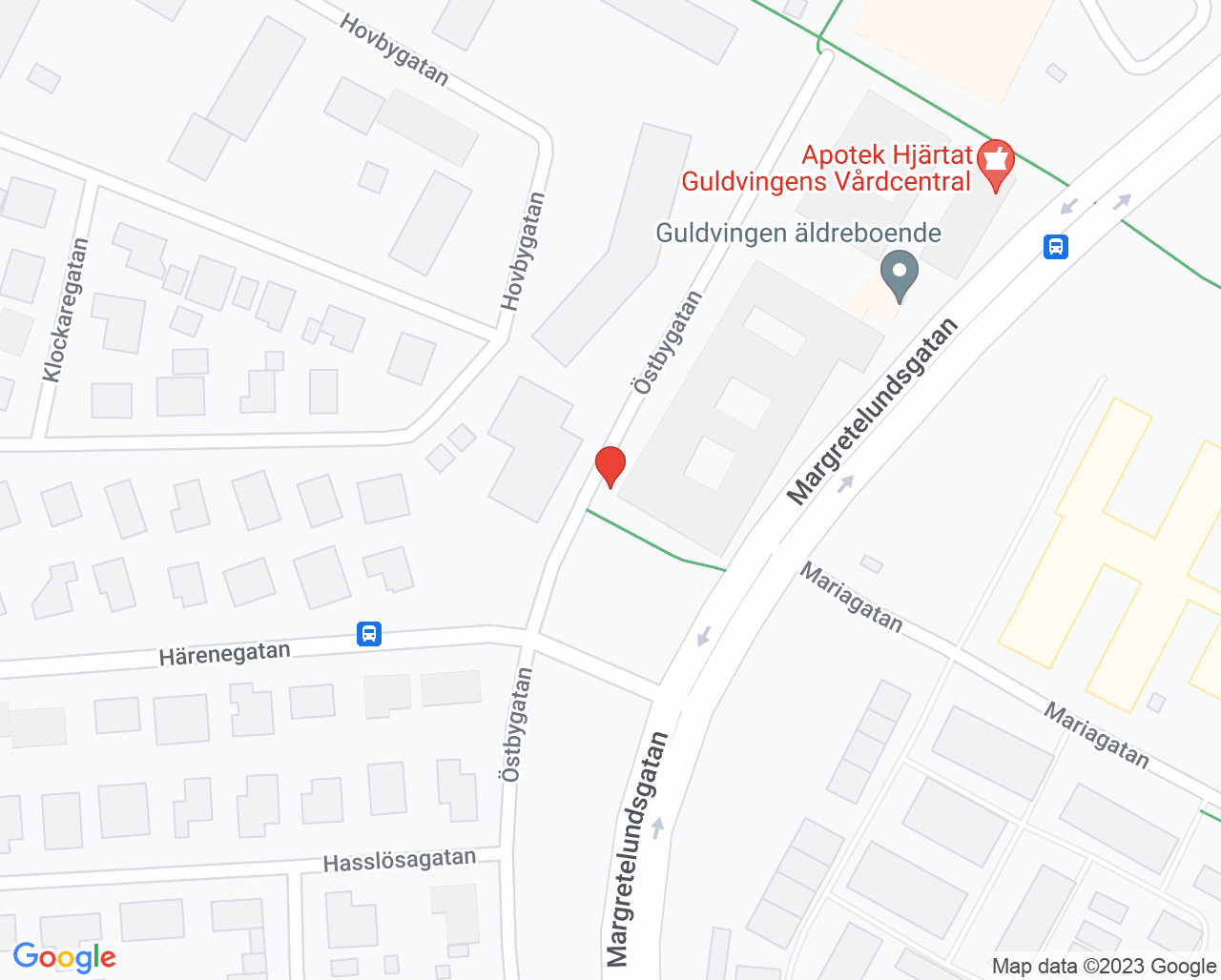 Karta till Närhälsan Guldvingen barnavårdscentral, Lidköping