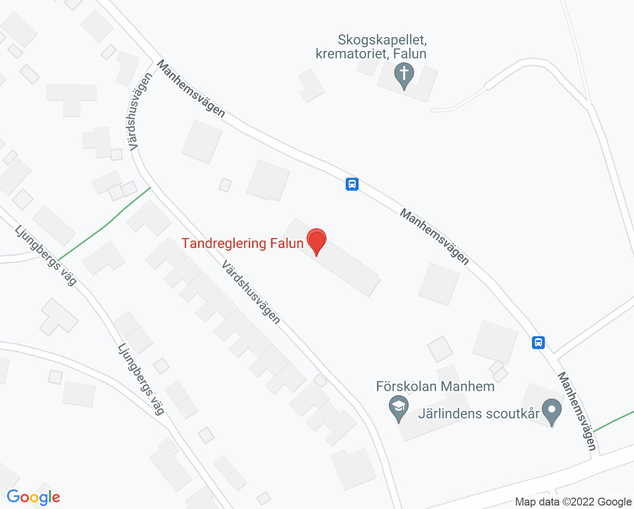 Karta till Centrum oral rehabilitering Falun