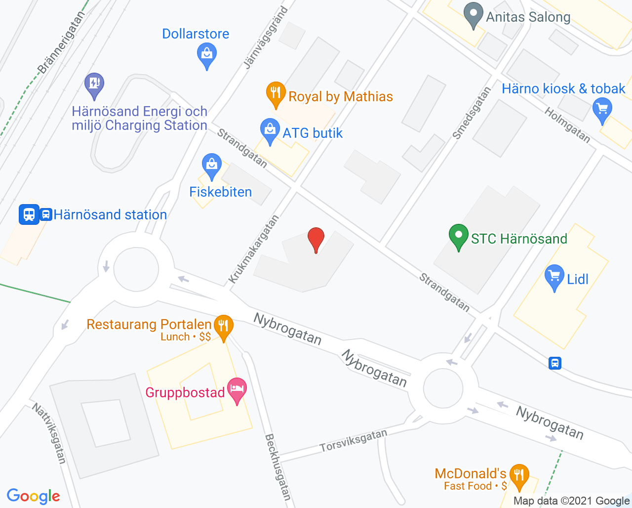 Karta till Premicare Johannesberg, Härnösand