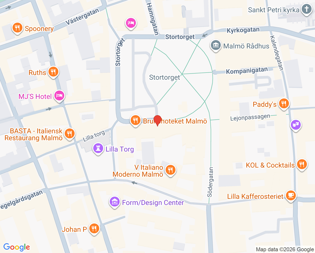 Karta till Tandläkare A B Semmelweis AB, Malmö