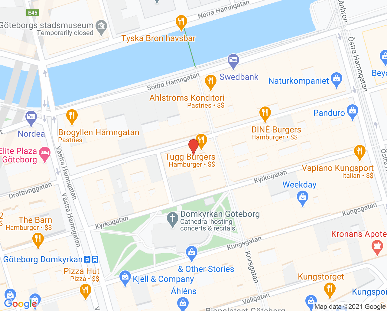 Karta till Citypraktiken, Göteborg