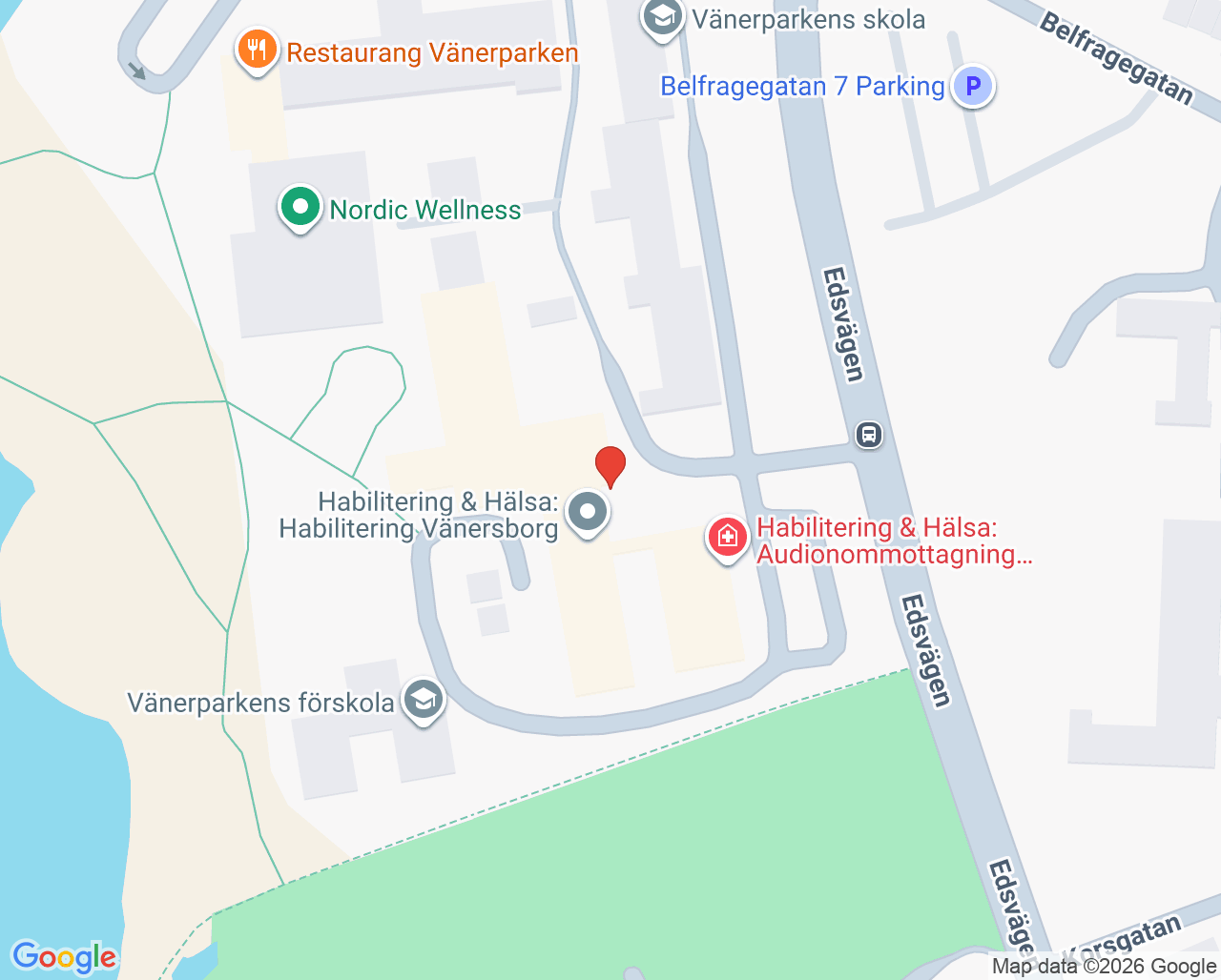 Karta till Habilitering Vänersborg, Vänersborg