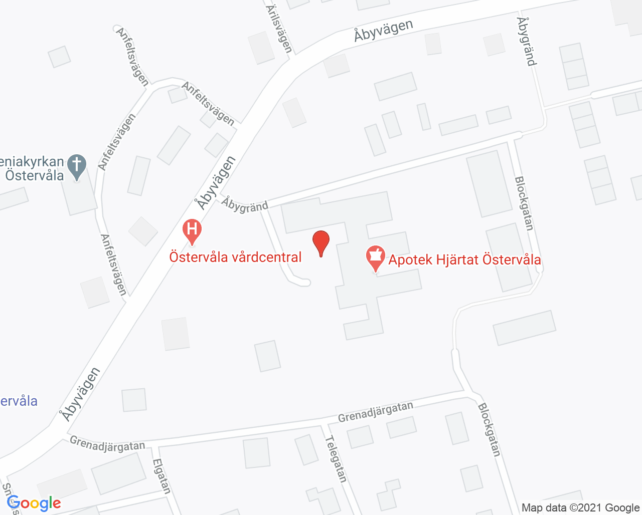 Karta till Barnavårdscentral Östervåla vårdcentral, Östervåla