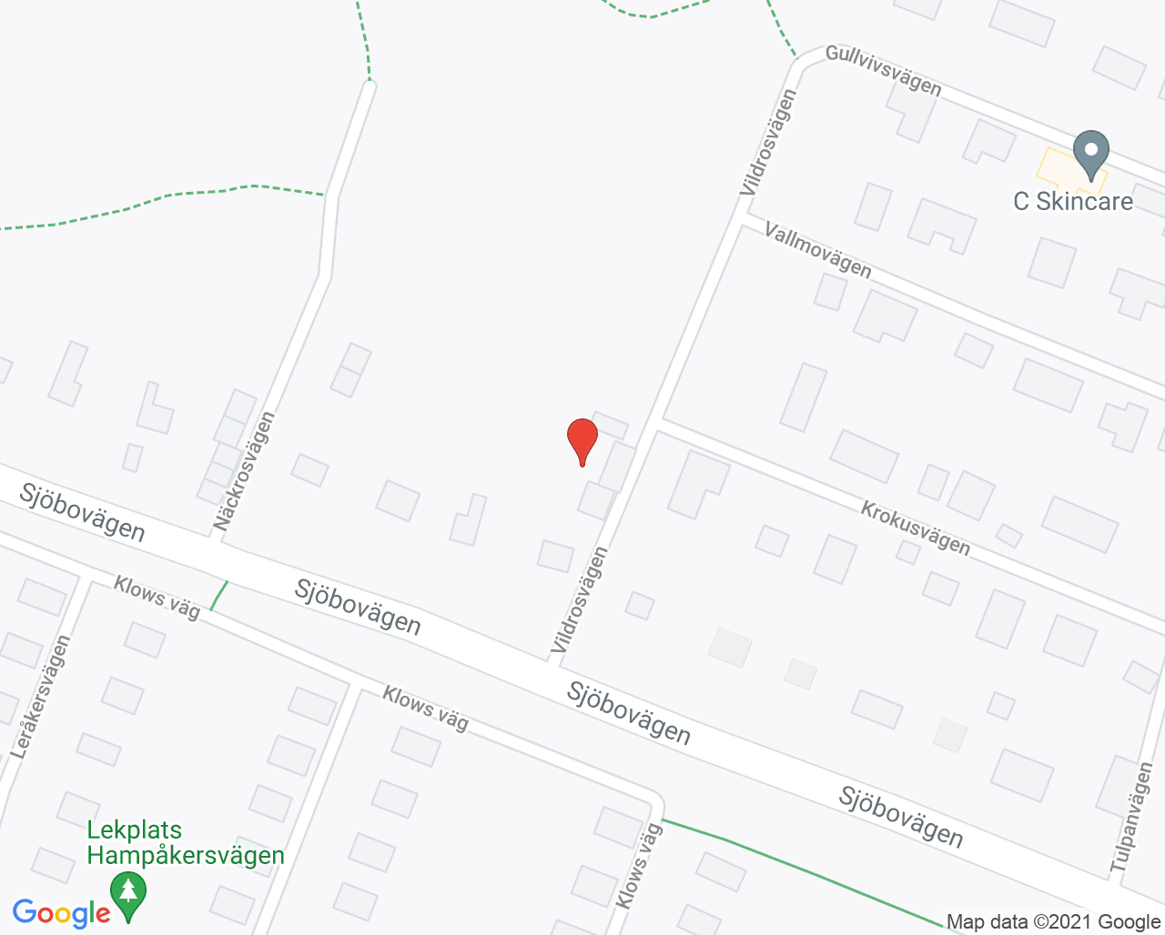 Karta till Tandläkarvillan, Veberöd