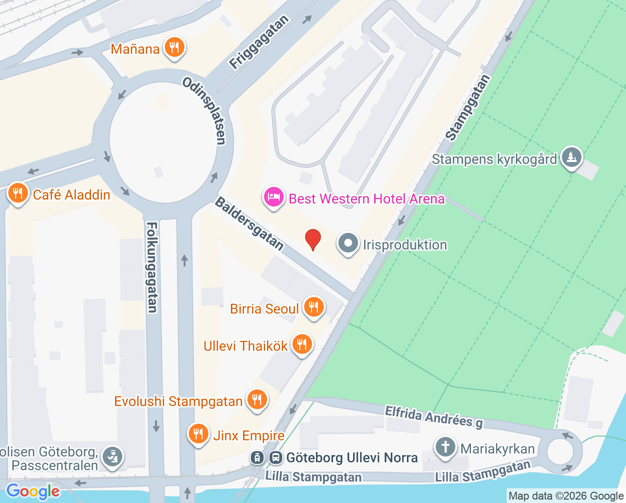 Karta till ViDenta Tandvård, Göteborg