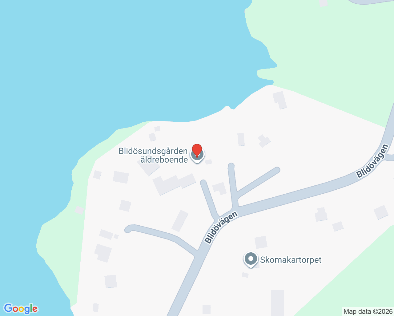 Karta till Blidö närmottagning, Tiohundra