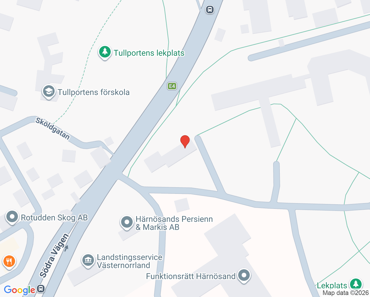 Karta till Folktandvården Härnösand