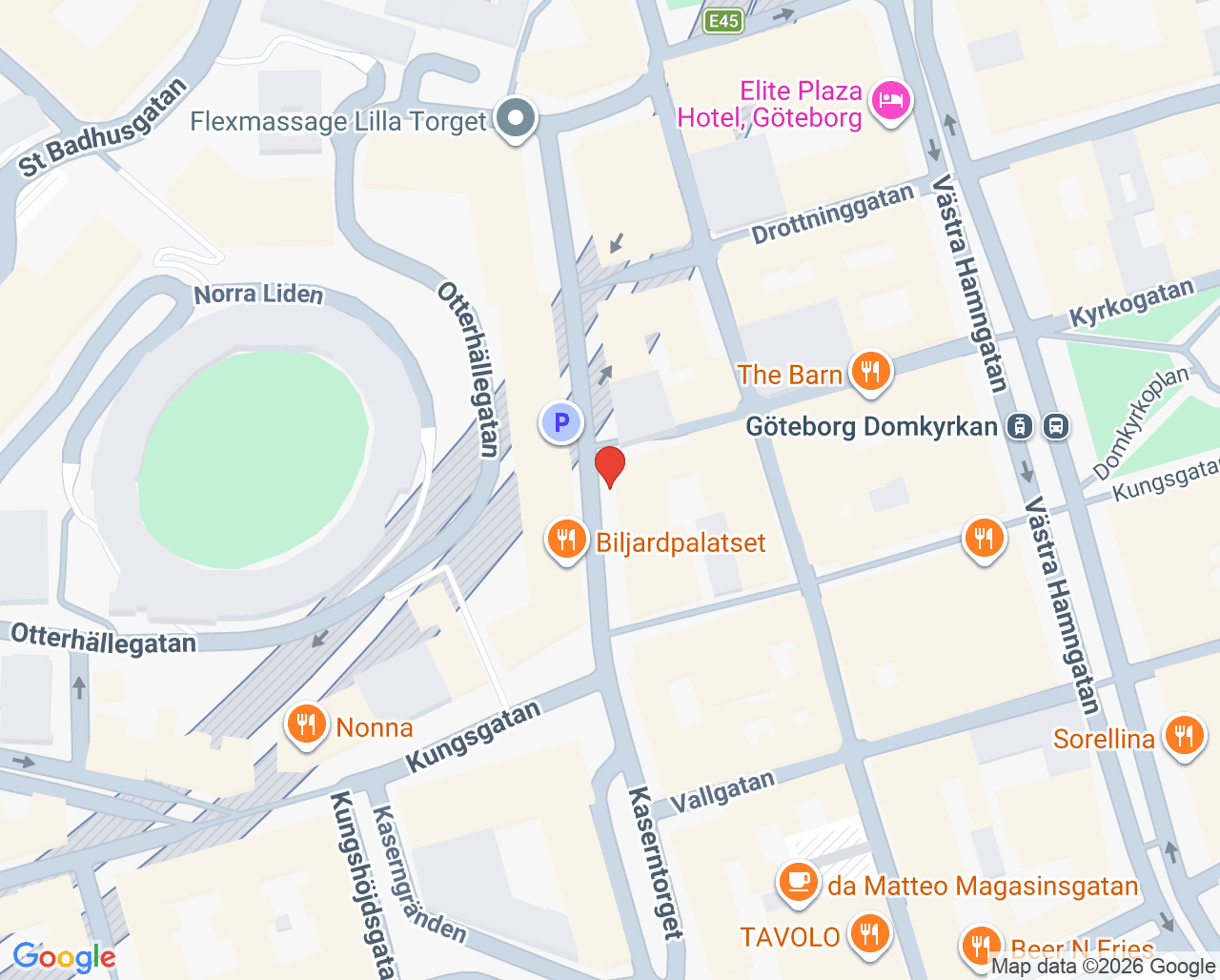 Karta till Dövteam Göteborg, Göteborg