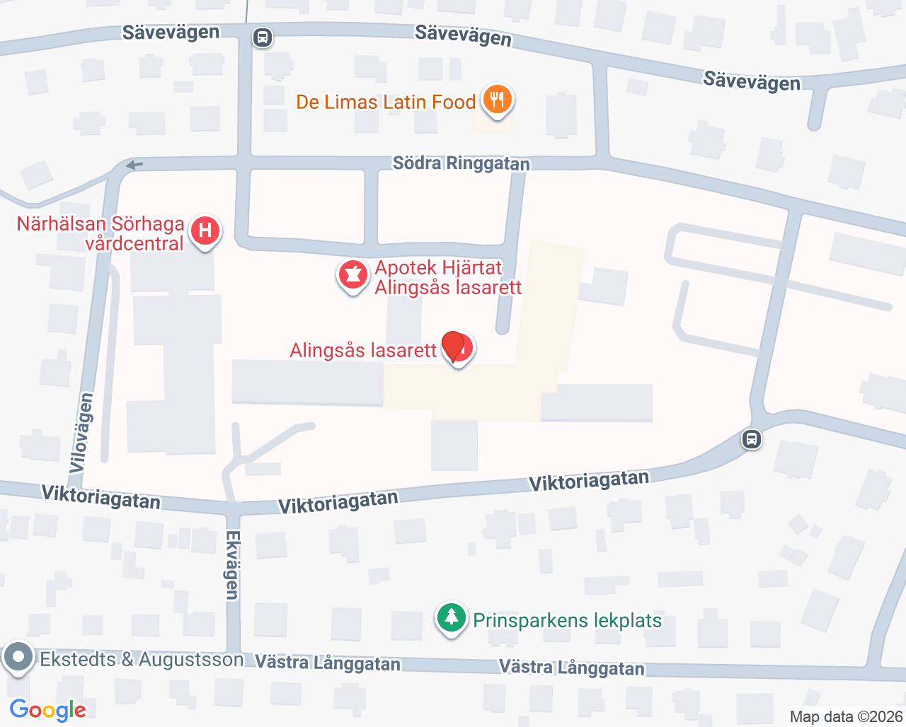 Karta till Operation Alingsås, Alingsås