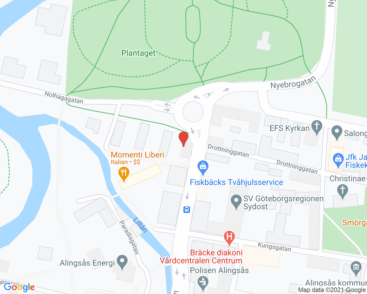 Karta till Tandvillan, Alingsås