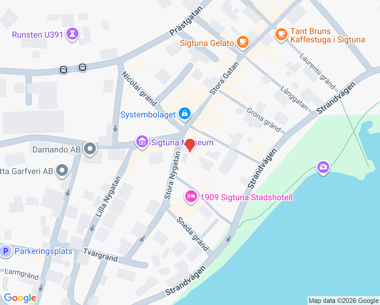 Karta till Synsam Sigtuna
