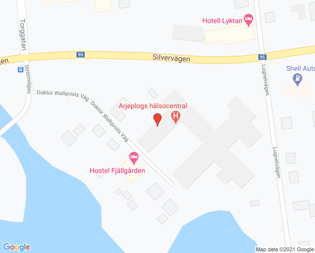 Karta till Cellprovtagning Barnmorskemottagningen Arjeplogs hc