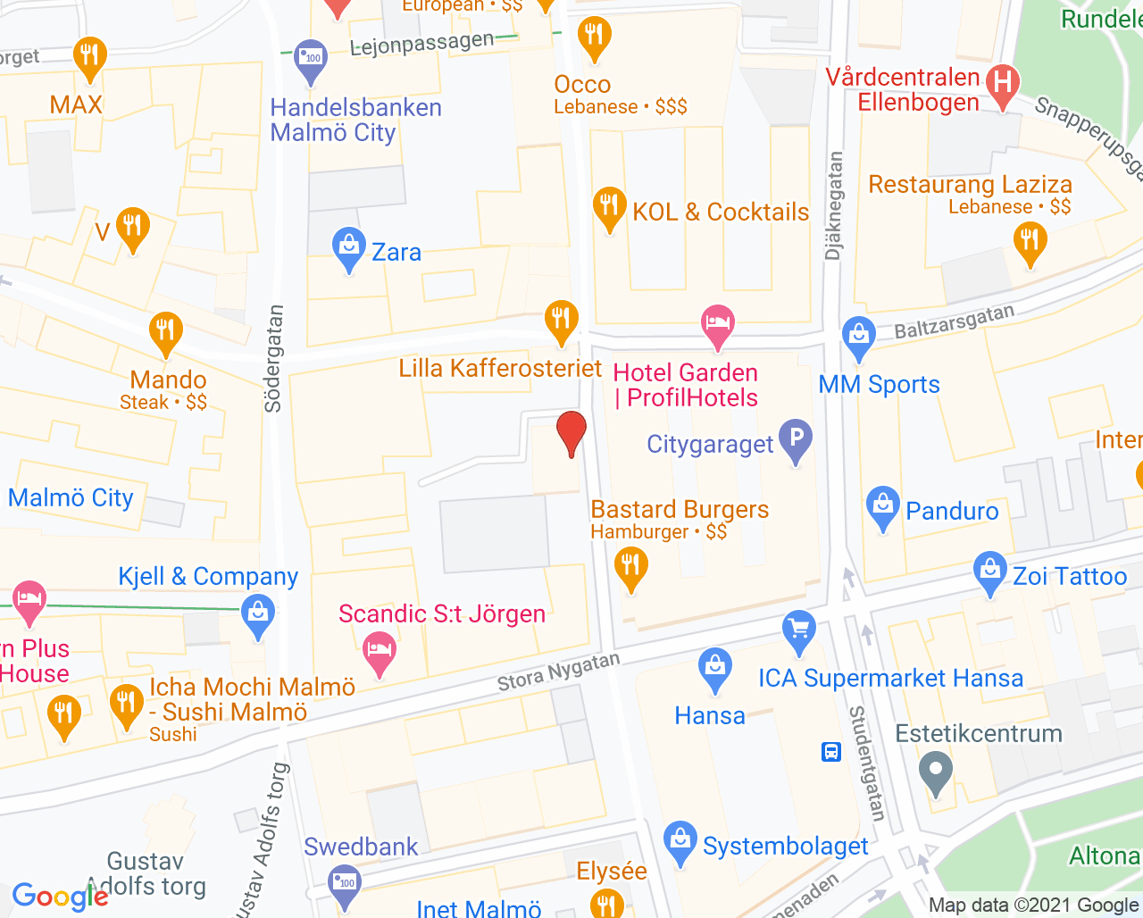 Karta till KogniTema AB, Malmö