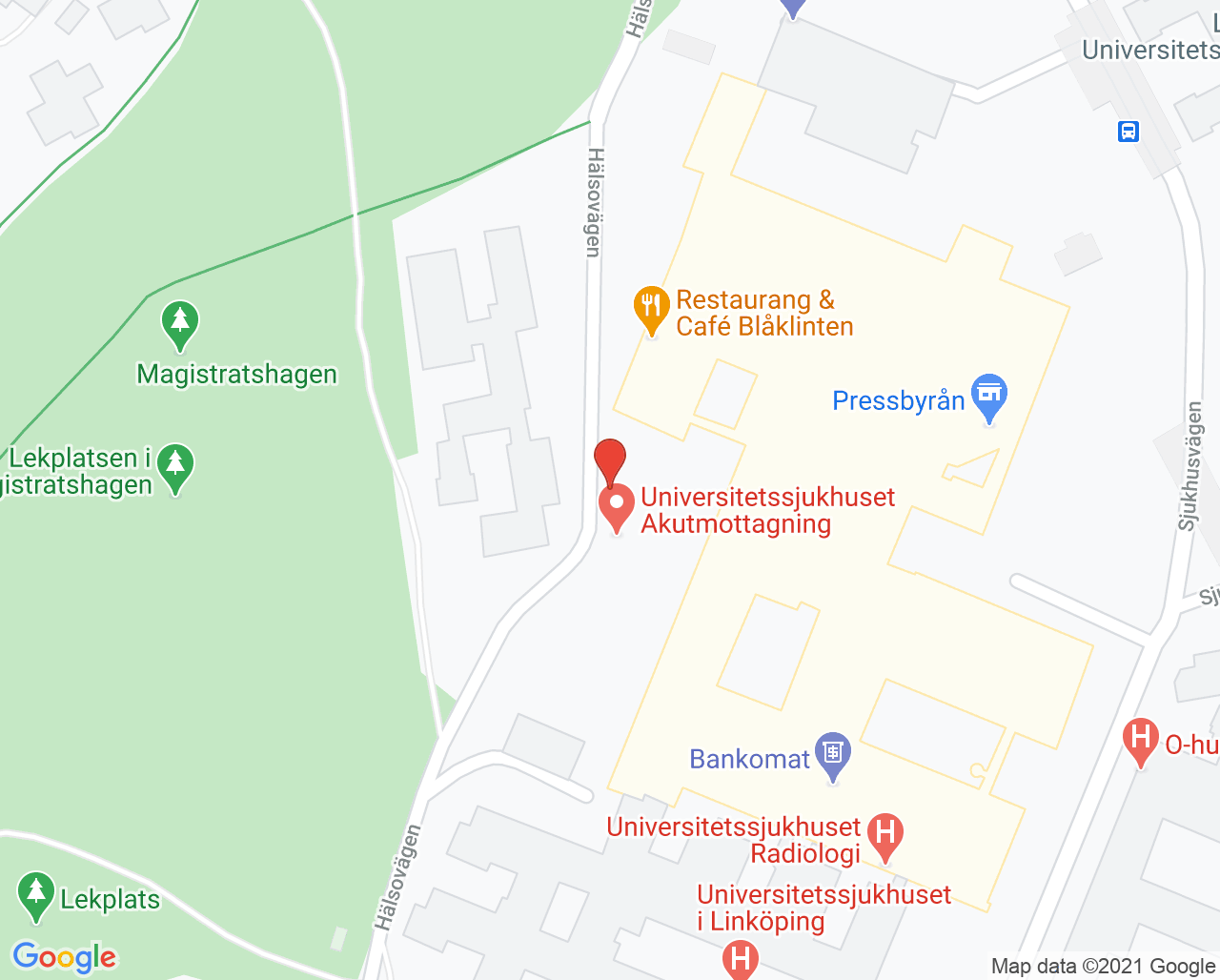 Karta till Förlossningsavdelning, Kvinnokliniken US