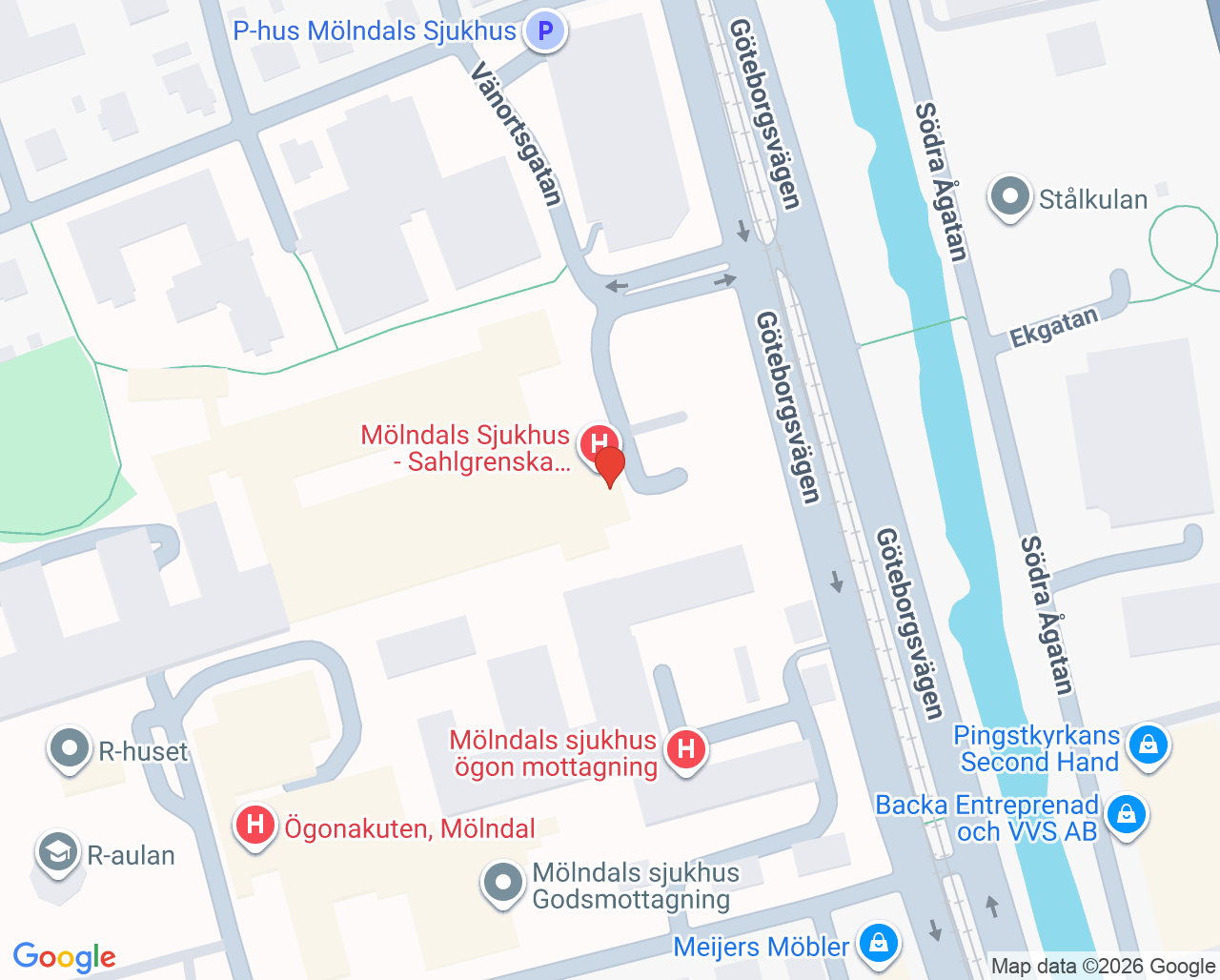 Karta till Radiologi Mölndal, Mölndal