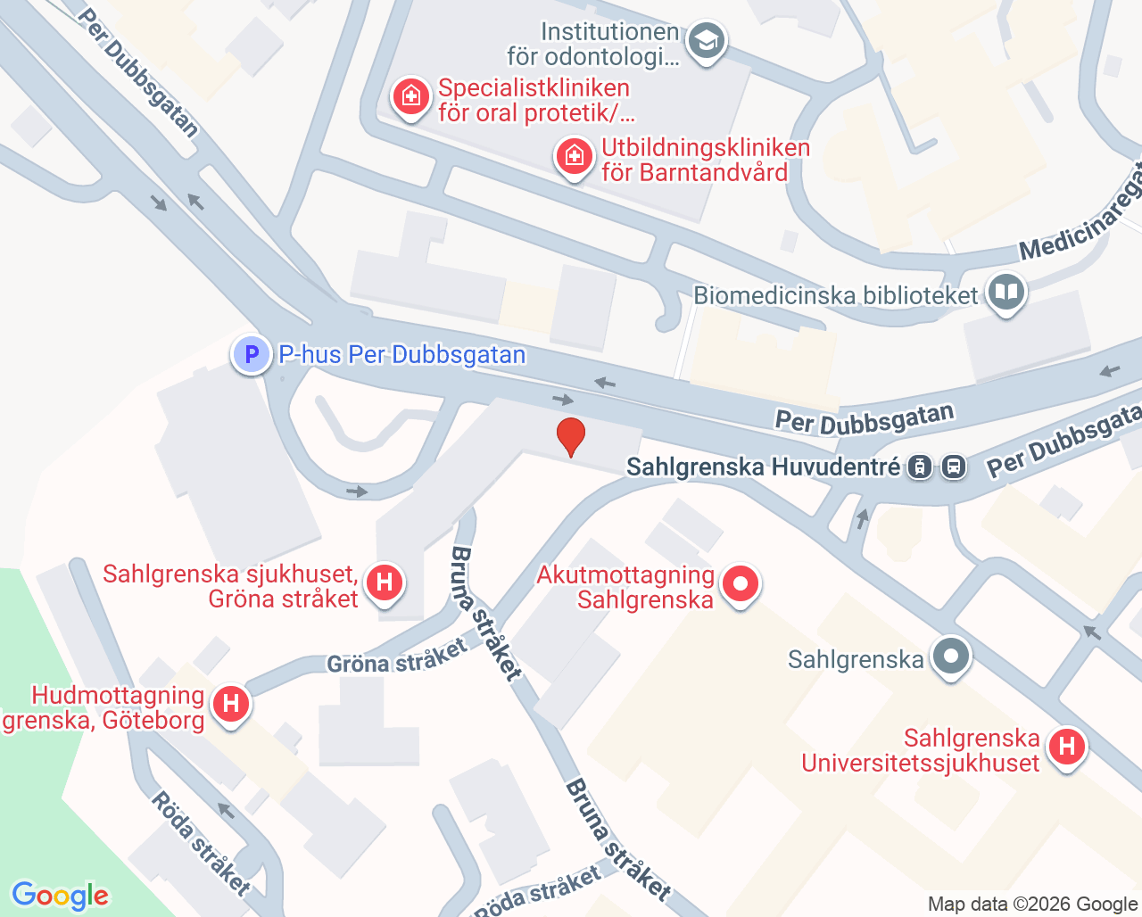 Karta till Kliniskt nutritionslaboratorium Sahlgrenska, Göteborg