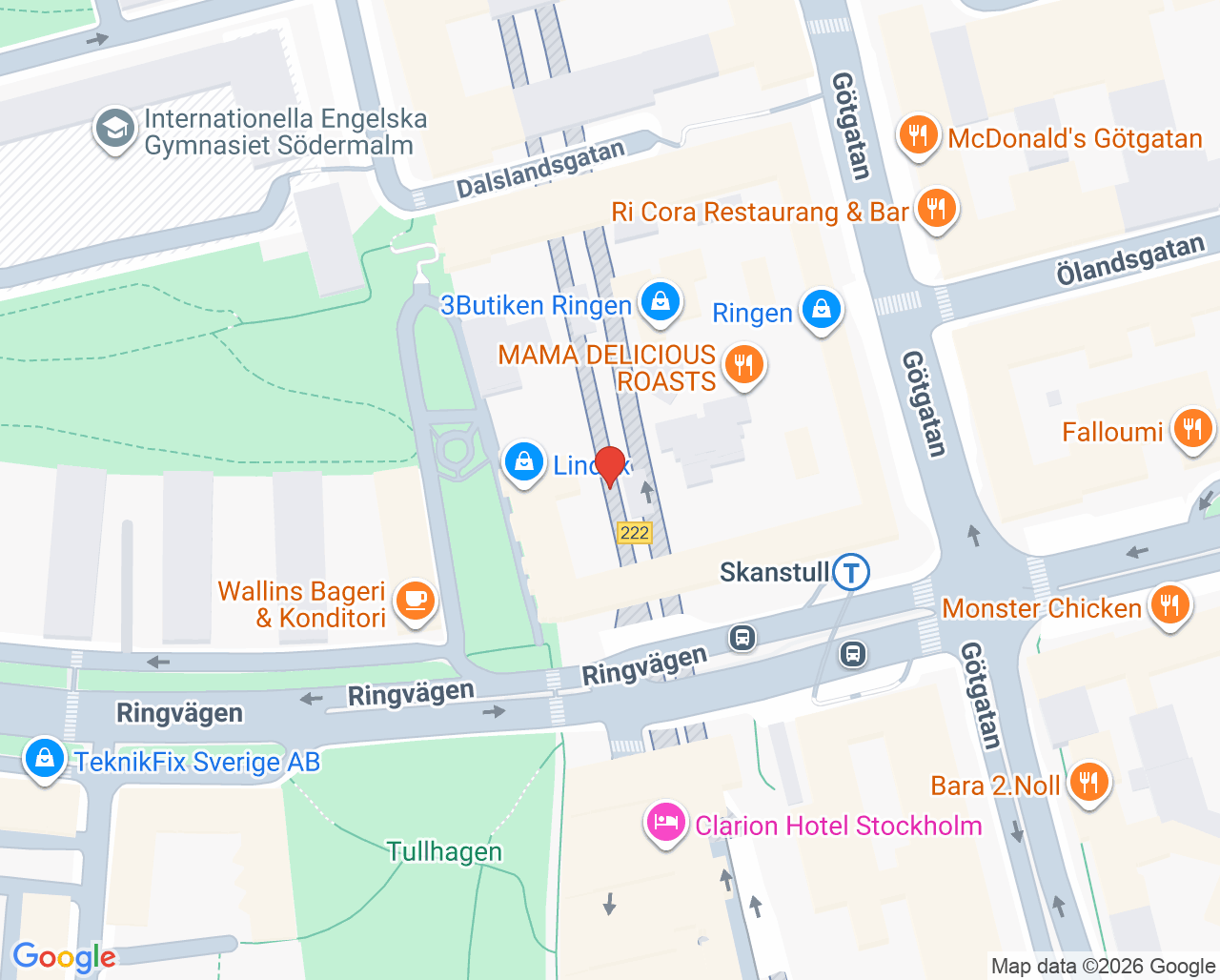 Karta till Vital Stockholm Ringvägen