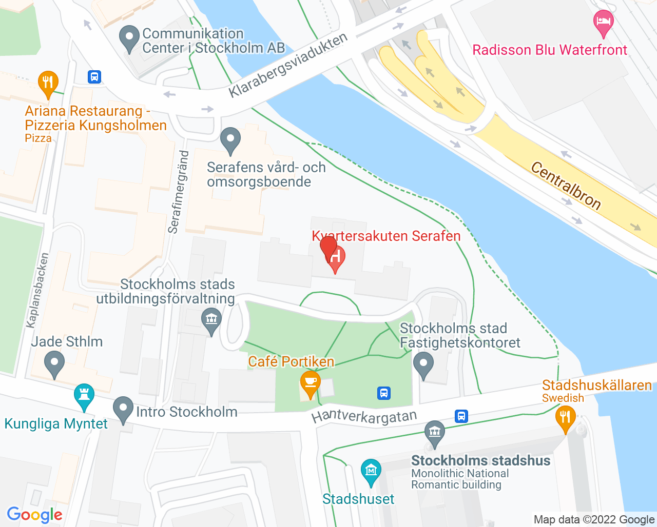 Karta till Vital Stockholm Serafen