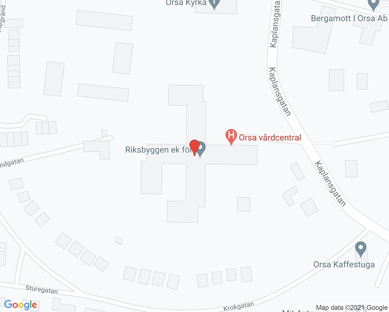 Karta till Folktandvården Orsa