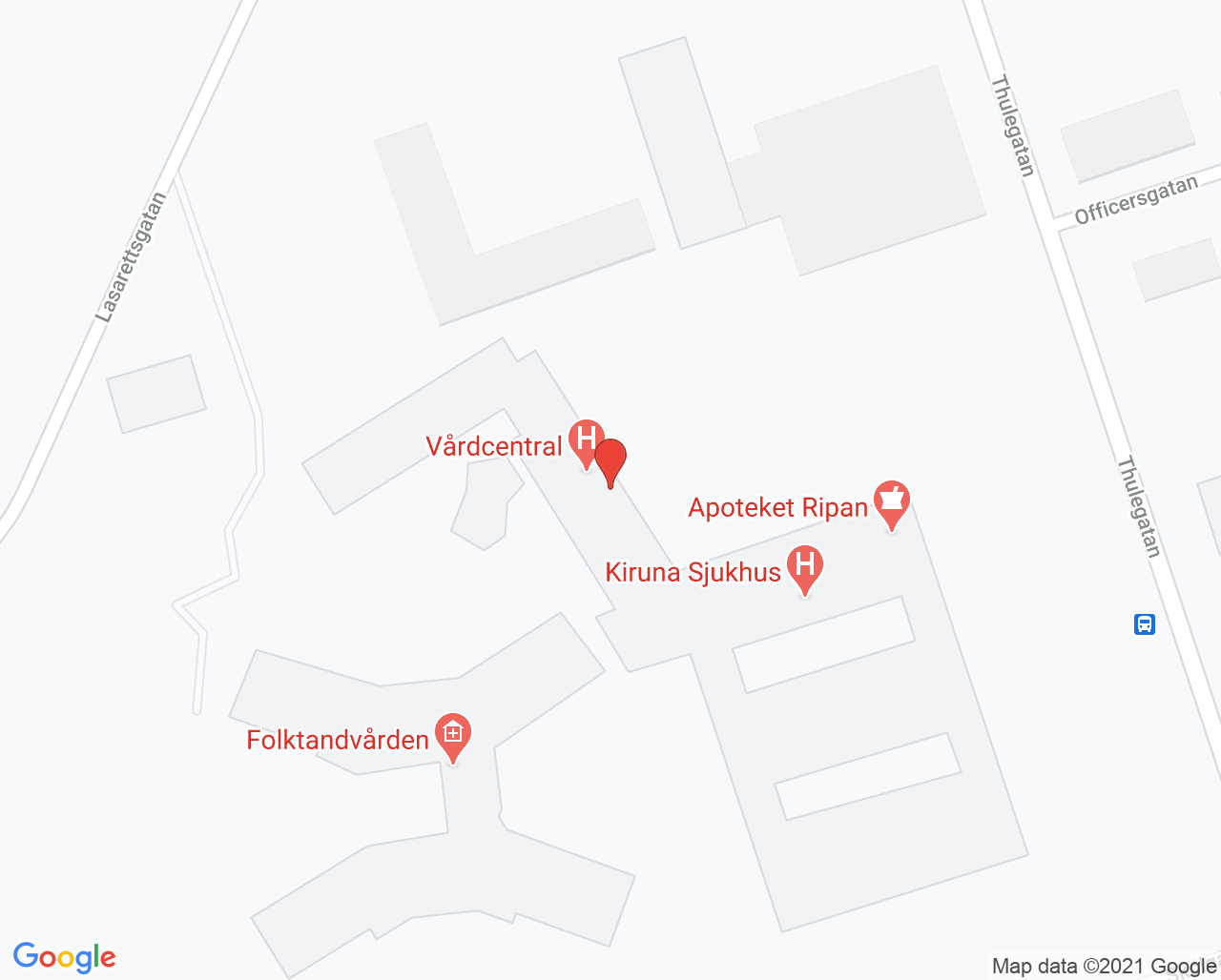 Karta till LSS Råd och Stöd Kiruna, Kiruna