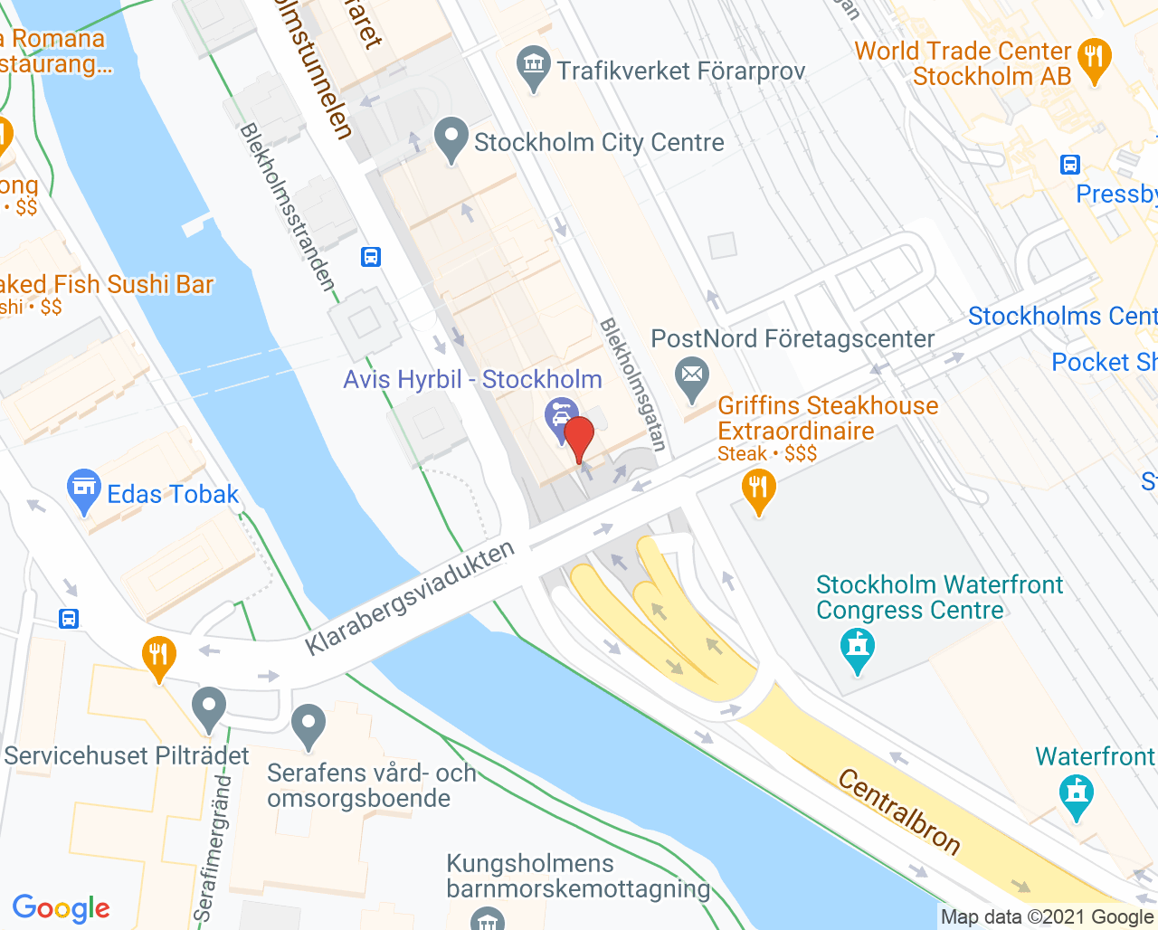 Karta till Hudläkartjänst, Norrmalm