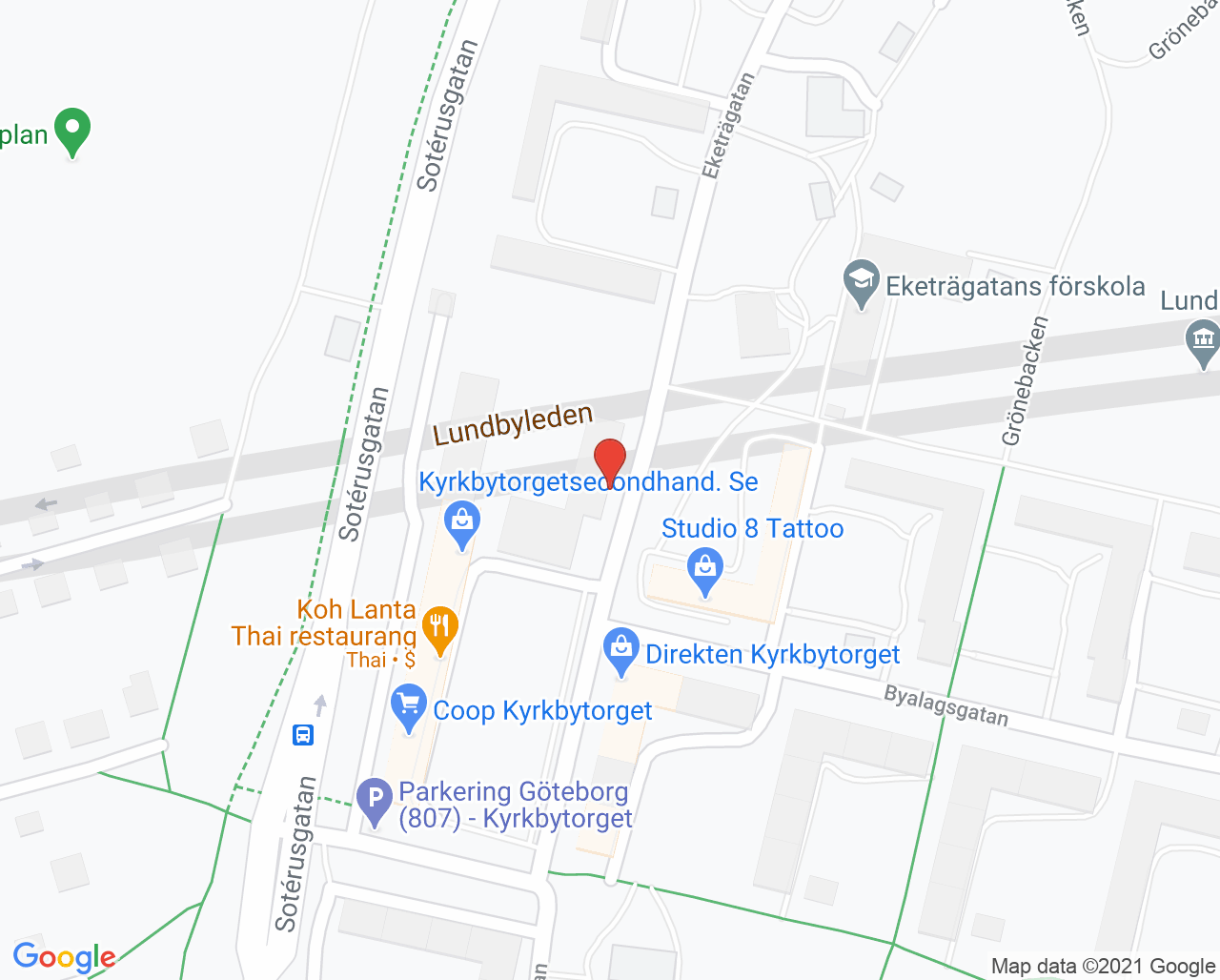 Karta till Medjob AB Primärläkarna Skalenius, Göteborg