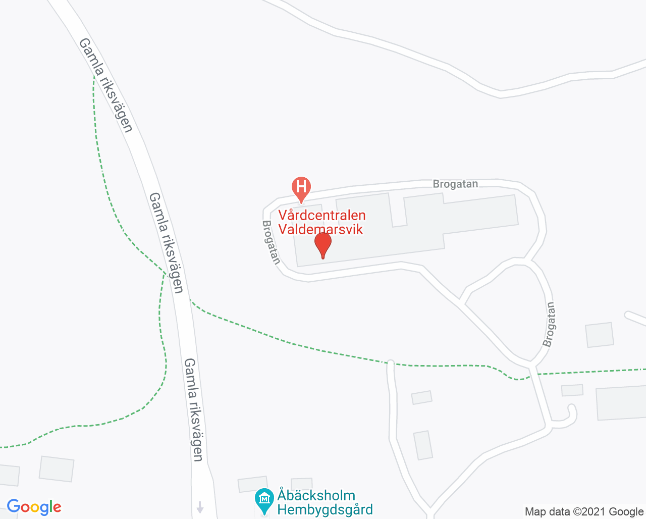 Karta till Barnavårdscentralen, Vårdcentralen Valdemarsvik