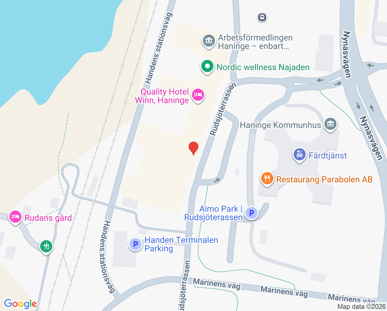 Karta till ASIH Stockholm Södra Handen
