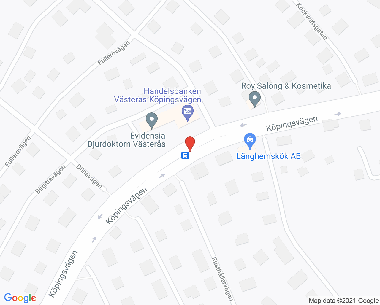 Karta till Glennes Fysioterapiklinik AB