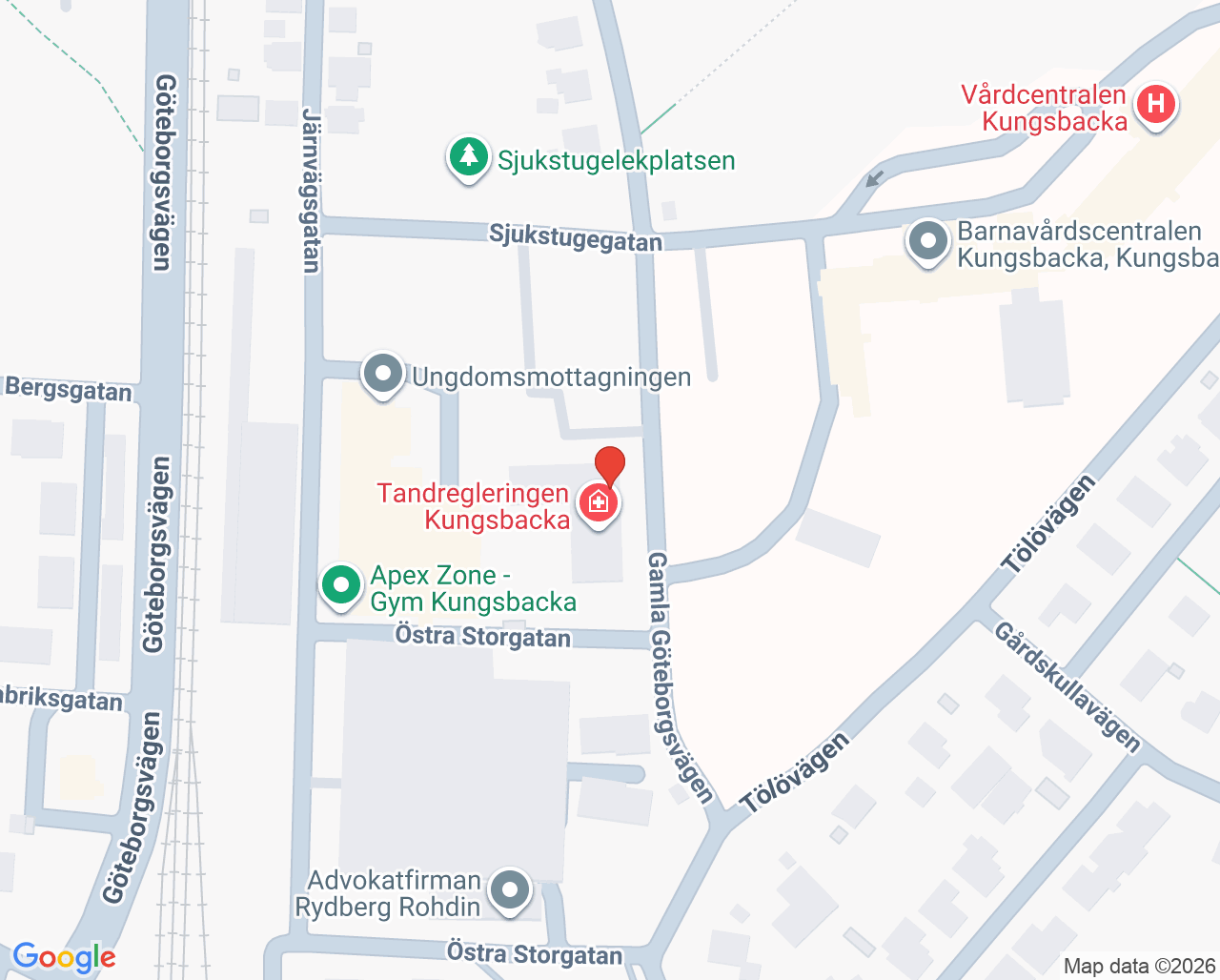 Karta till Oral Care Kungsbacka AB, Kungsbacka