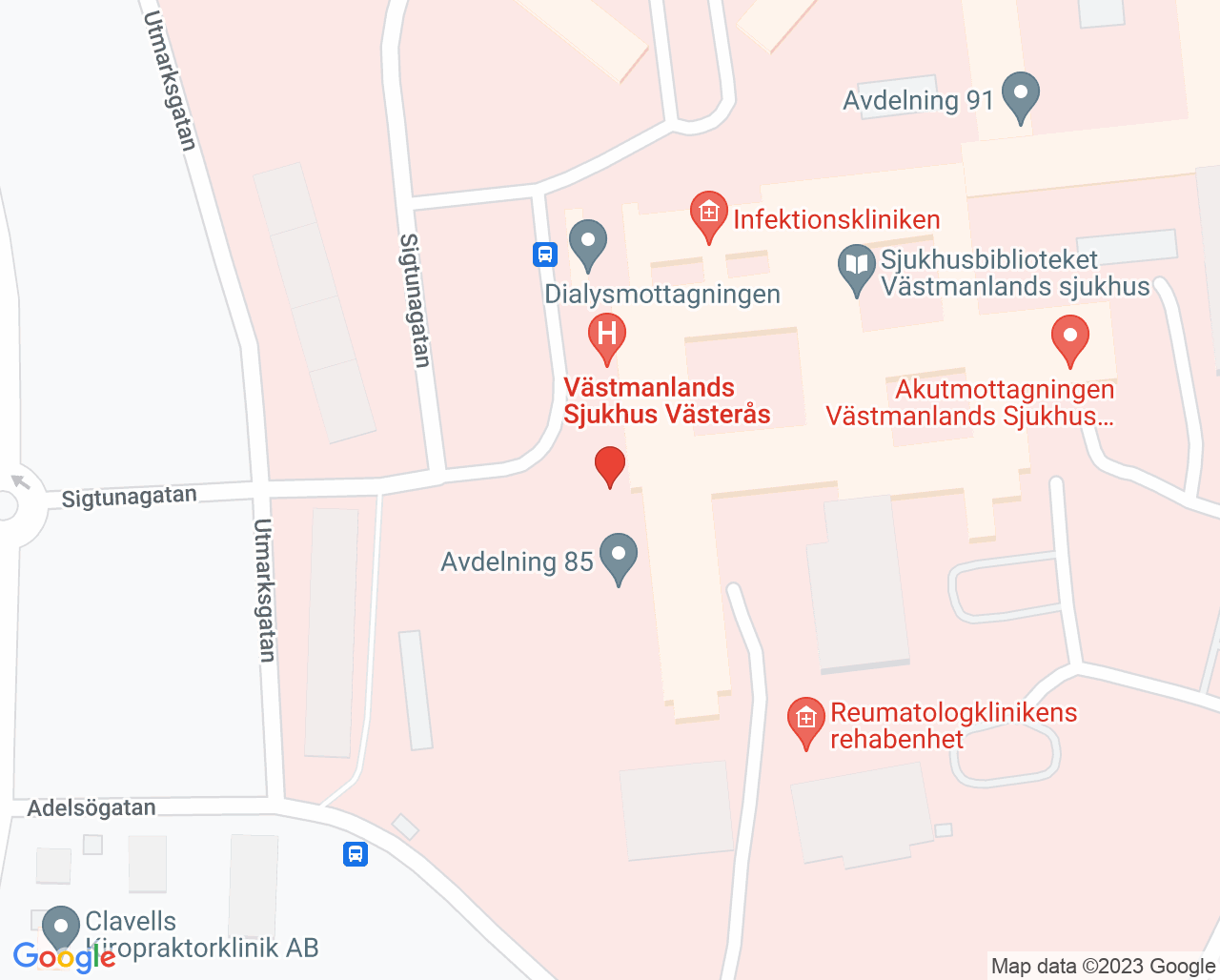 Karta till Urologkliniken