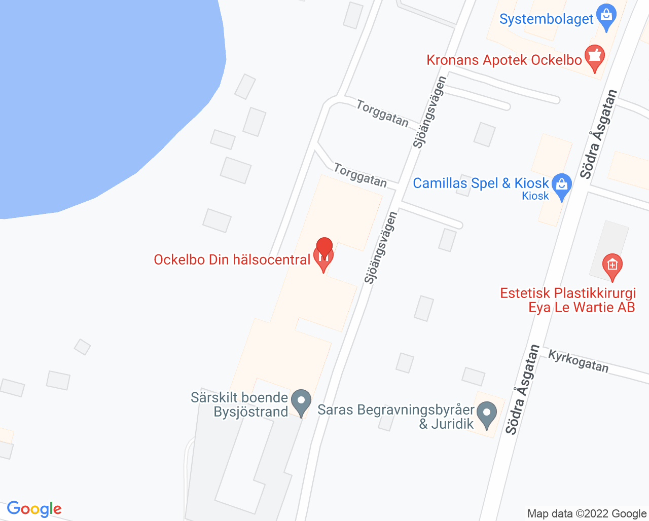 Karta till Barnmorskemottagning Ockelbo