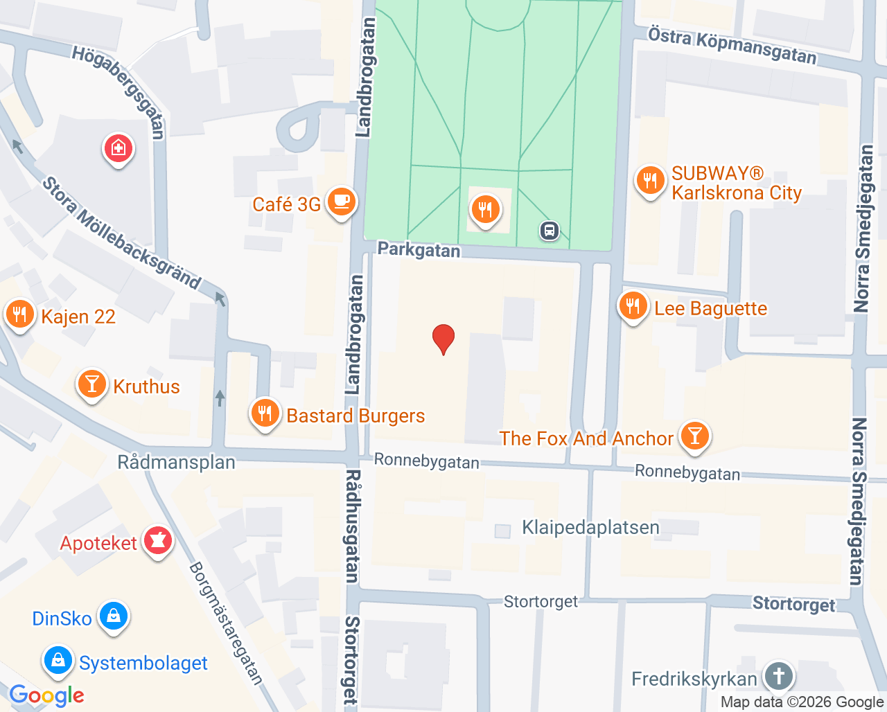 Karta till Synsam Karlskrona Kronan