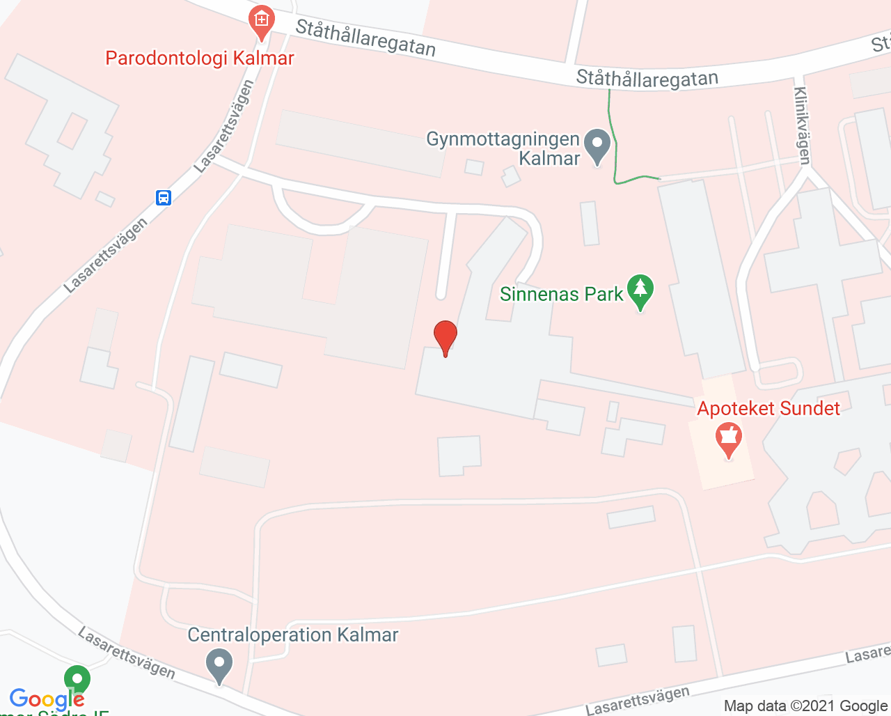 Karta till Amandamottagningen Kalmar