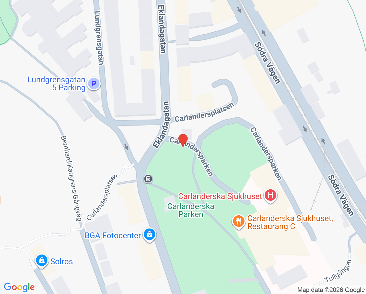 Karta till Vital Göteborg Carlandersparken