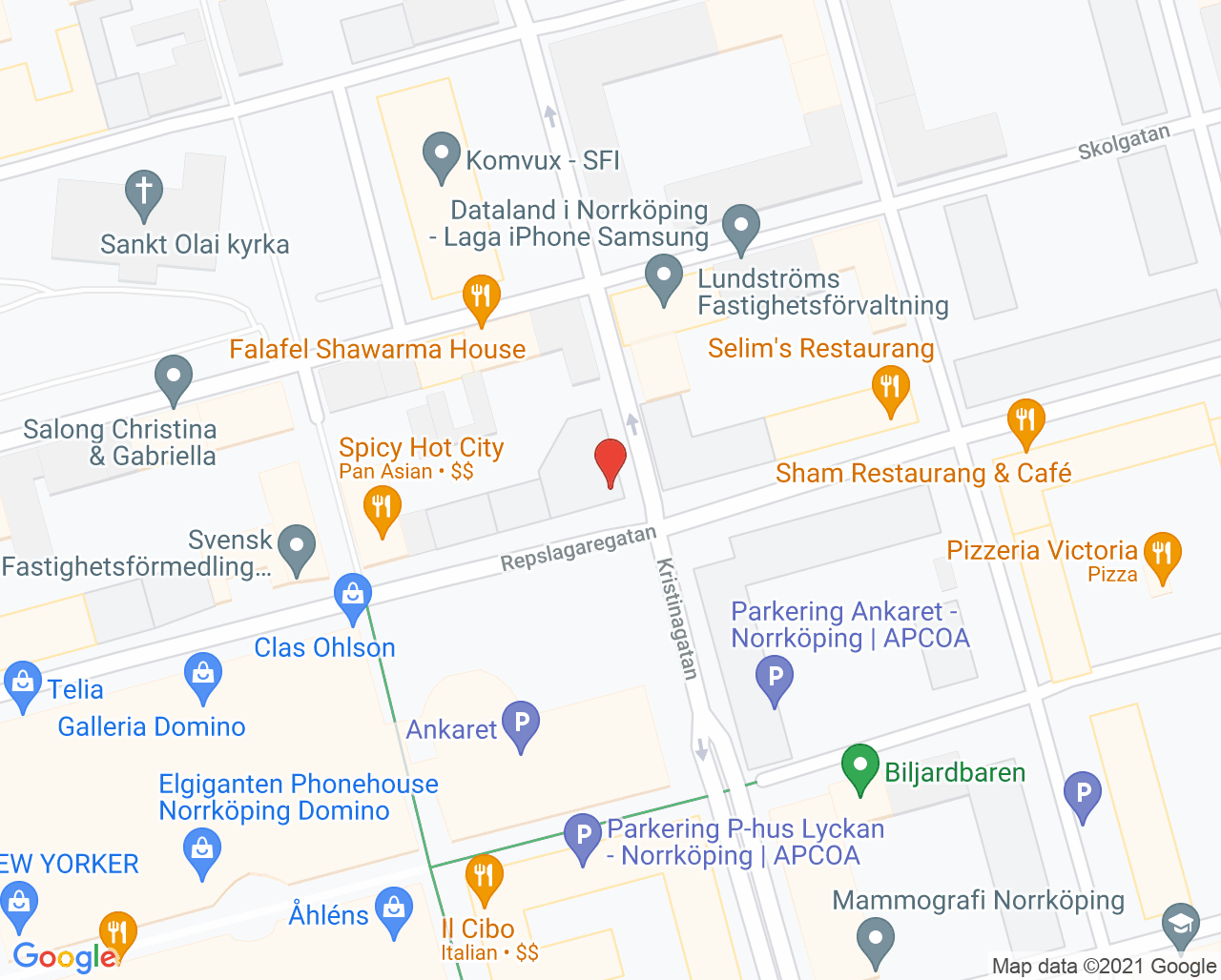 Karta till Barnhälsovårdsenheten Norrköping, Barnhälsovårdsenheten i Östergötland