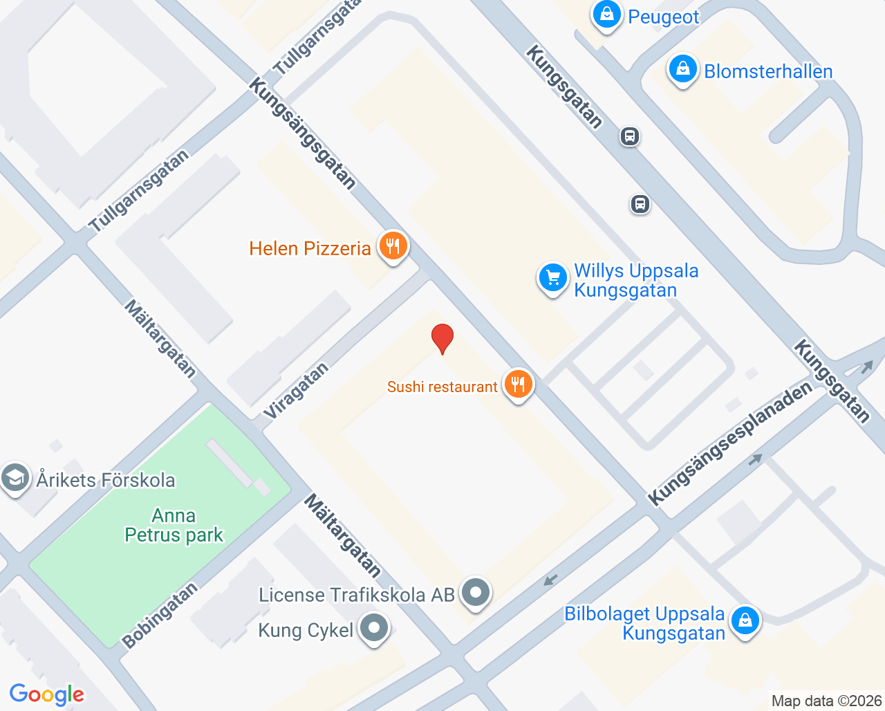 Karta till Odontodrom
