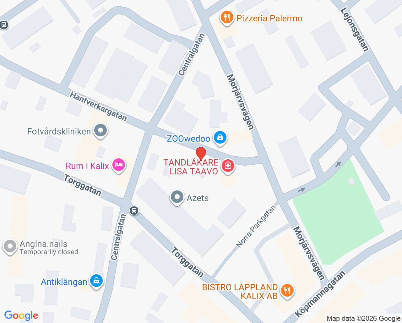 Karta till Taavo Tandvård, Kalix