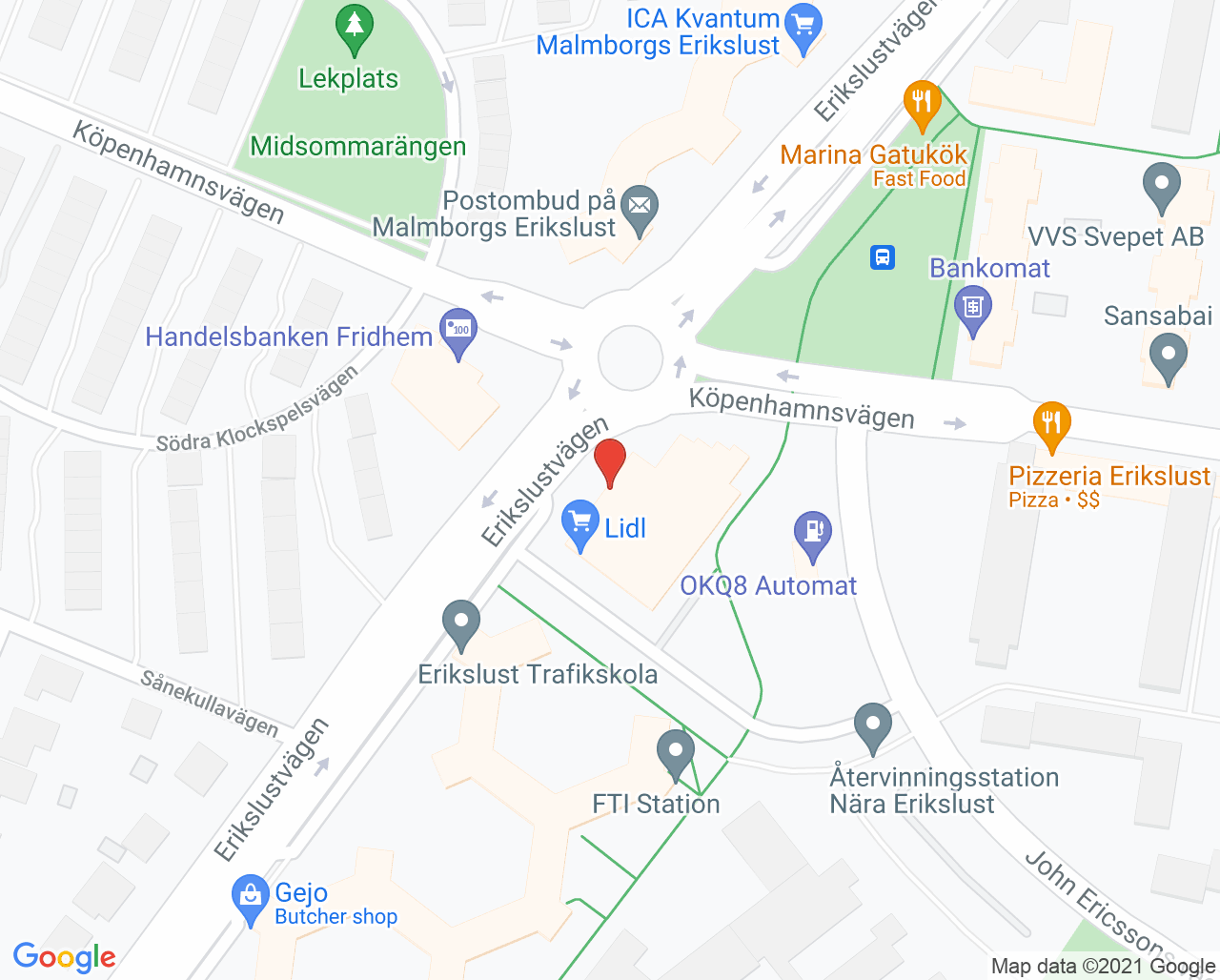 Karta till ActiveMotion, Malmö