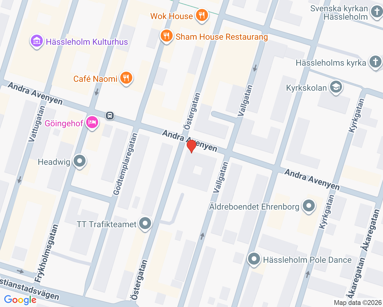 Karta till Vårdcentralen Vänhem