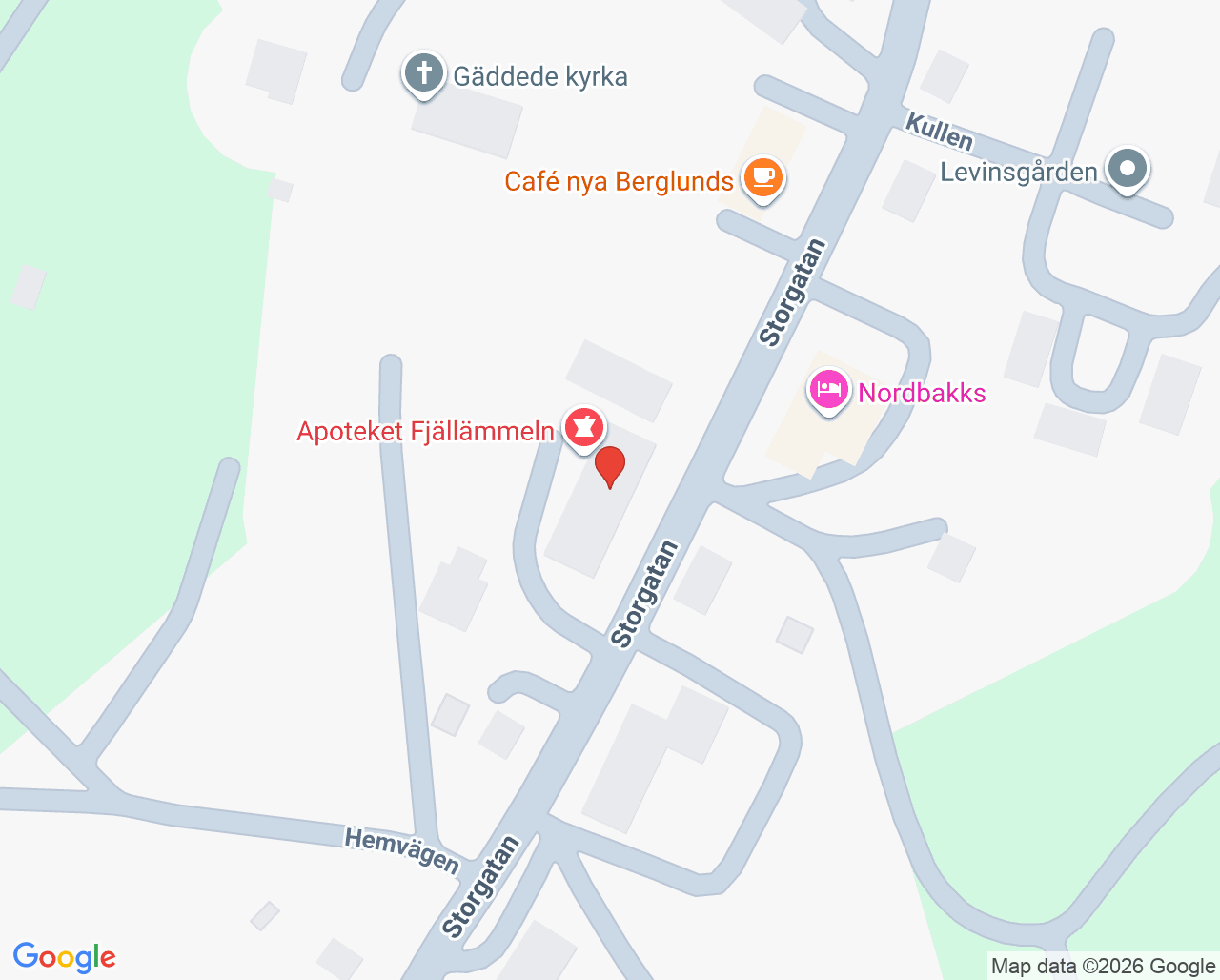 Karta till Folktandvården Gäddede