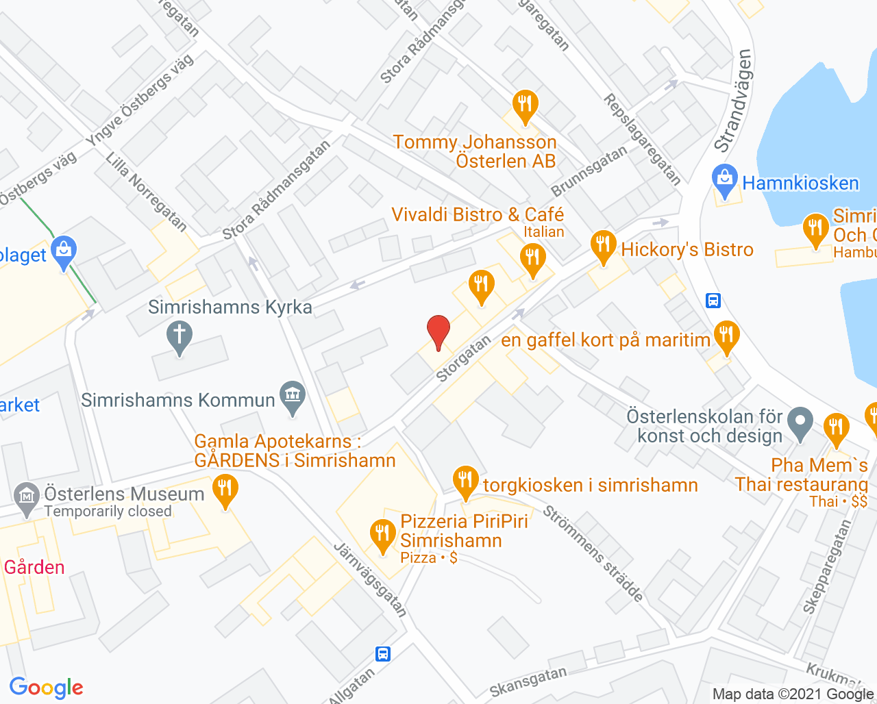Karta till Synsam Simrishamn